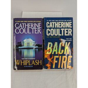 Catherine Coulter Paperback Novels Whiplash 2010 and Back Fire 2012 Jove Novels